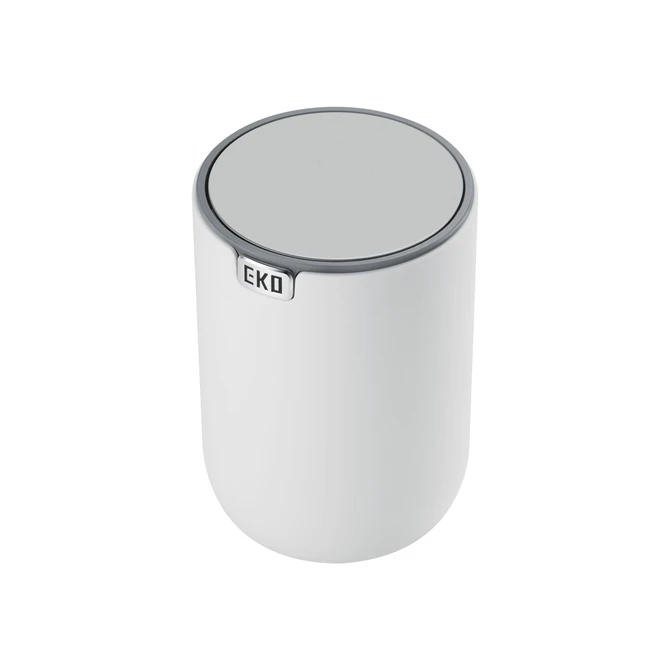 Afvalbak EKO Fandy 2 tafelmodel met swingdeksel 1,5 liter wit