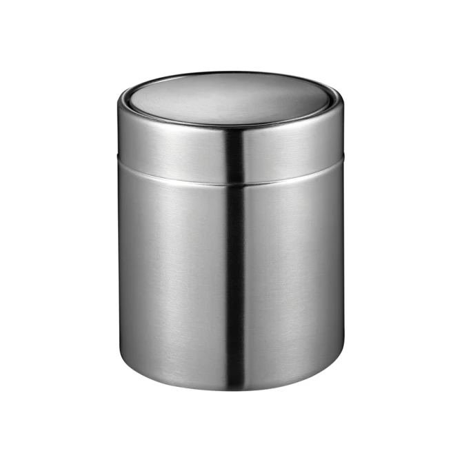 Afvalbak EKO Fandy tafelmodel met swingdeksel 1,5 liter rvs