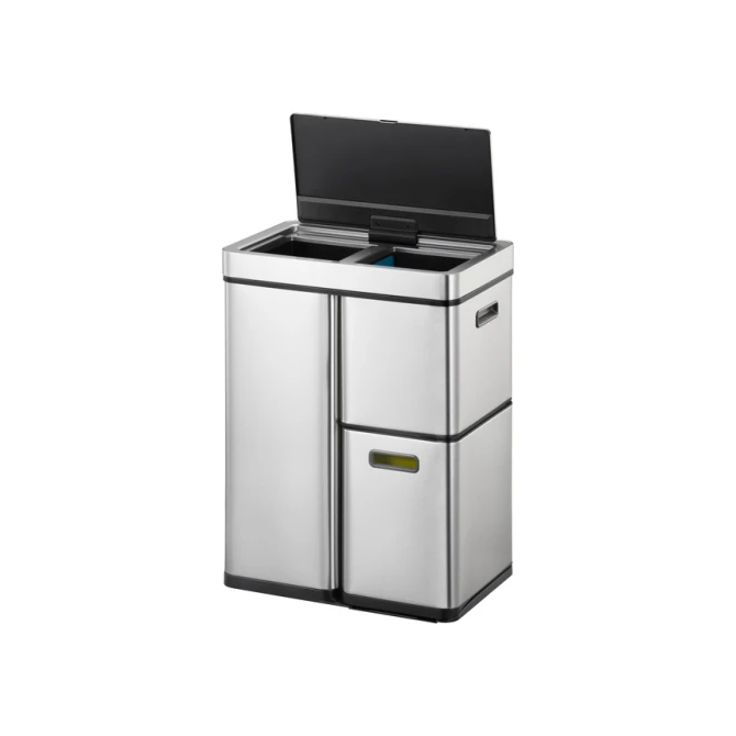 Afvalbak EKO Mirage Plus sensor 30liter en 2x15liter RVS