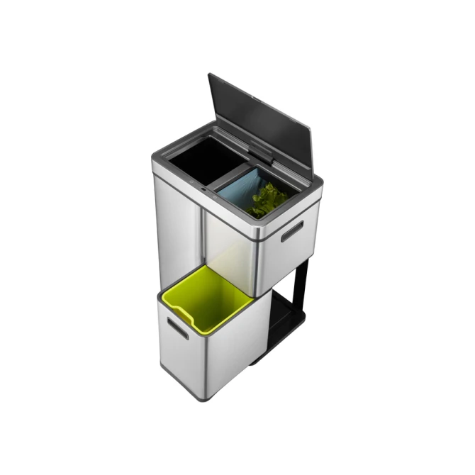 Afvalbak EKO Mirage Plus sensor 30liter en 2x15liter RVS