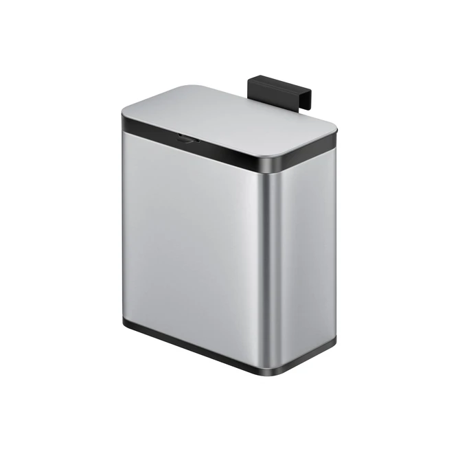Afvalbak EKO Puro klein 7 liter zilver