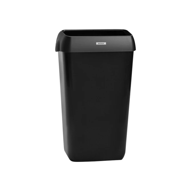 Afvalbak Katrin open inworp 25 liter zwart 92261