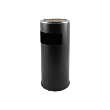 Afvalbak met asbak BRASQ 11 liter AT500 zwart
