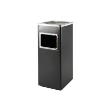 Afvalbak met asbak BRASQ 16 liter AT600 zwart