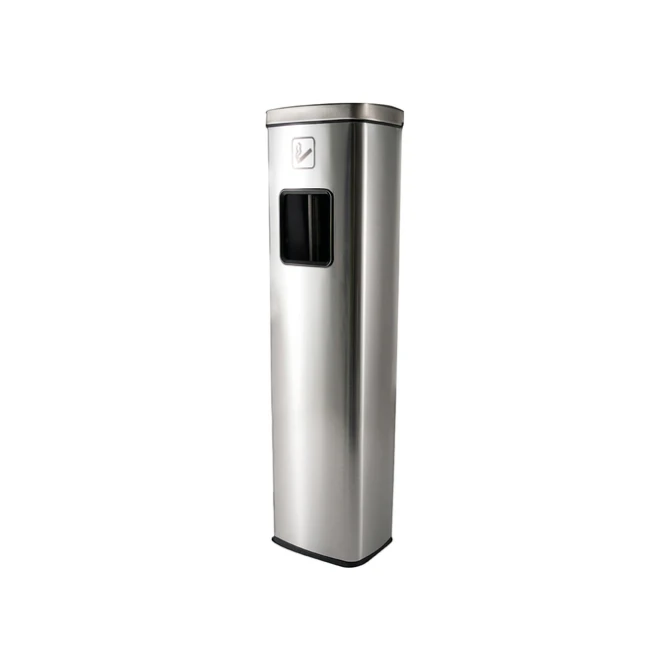 Afvalbak met asbak BRASQ 20 liter AT400 rvs