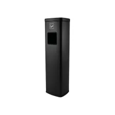 Afvalbak met asbak BRASQ 20 liter AT400 zwart