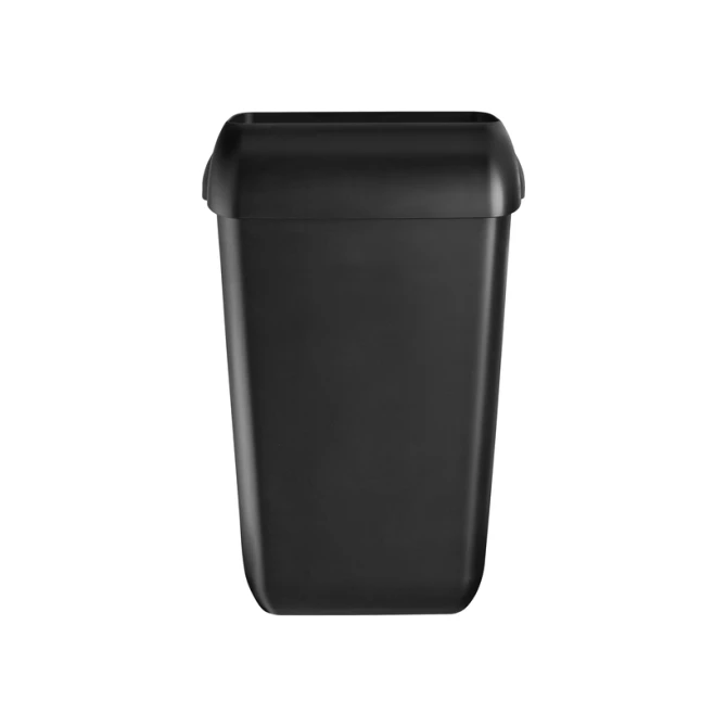 Afvalbak Quartzline open inworp 23 liter zwart 441452