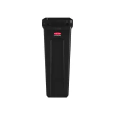 Afvalbak Rubbermaid Slim Jim Vented met luchtsleuven 87 liter zwart Afvalbak Rubbermaid Slim Jim Vented met luchtsleuven 87 liter zwart