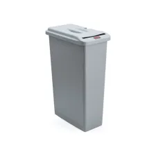 Afvalbak Rubbermaid Slim Jim vertrouwelijke documenten 87 liter grijs Afvalbak Rubbermaid Slim Jim vertrouwelijke documenten 87 liter grijs