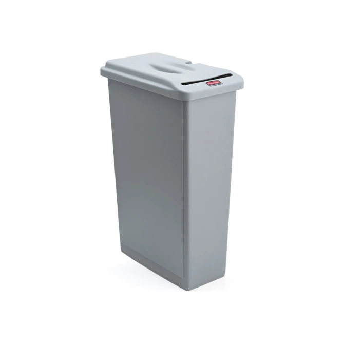 Afvalbak Rubbermaid Slim Jim vertrouwelijke documenten 87 liter grijs