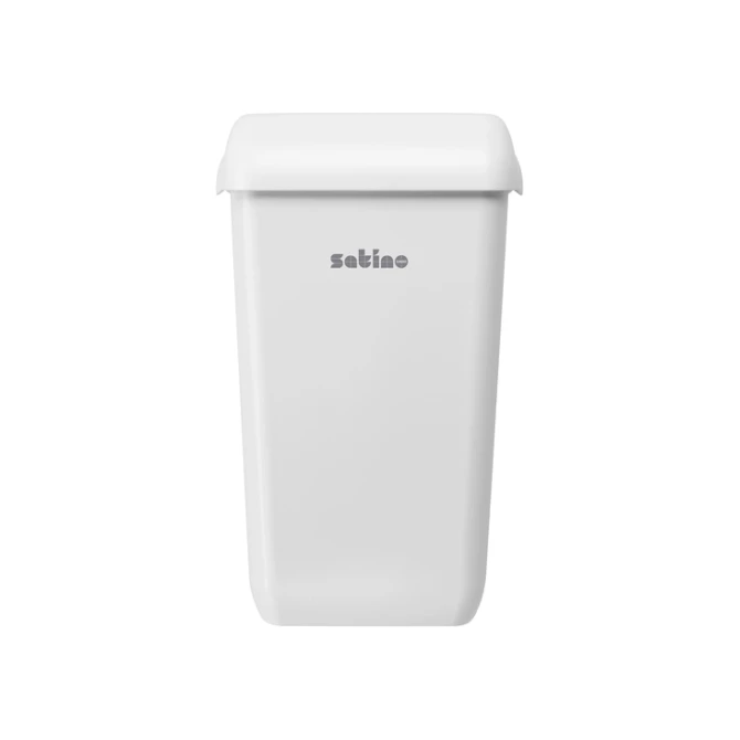 Afvalbak Satino open inworp 23 liter wit 332580