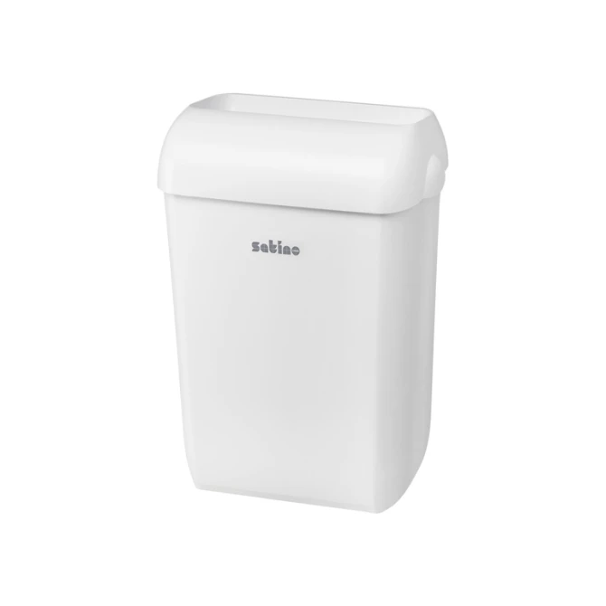 Afvalbak Satino open inworp 43 liter wit 332570