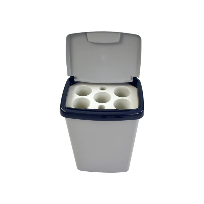 Afvalbak Vepa Bins bekerinzet 5-gaats 50 liter grijs