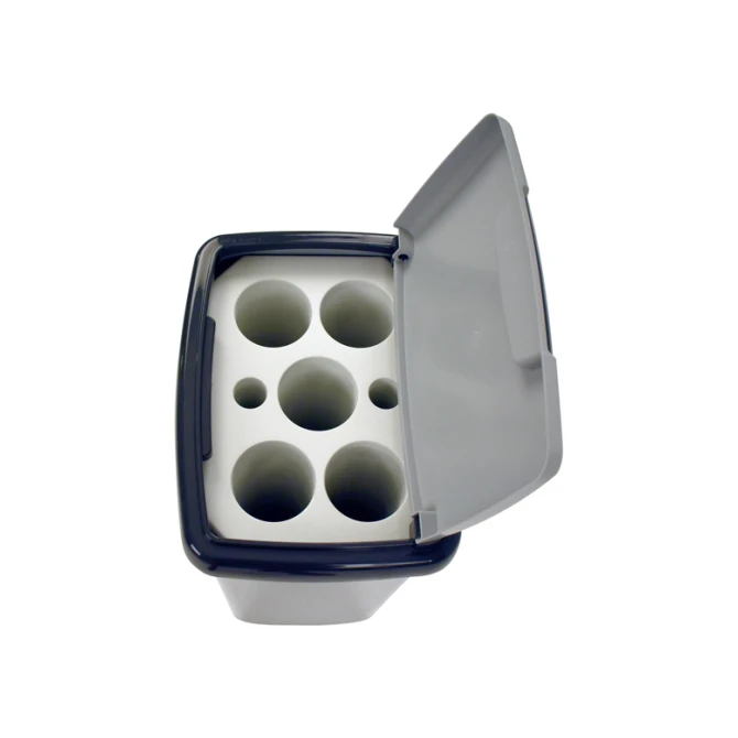 Afvalbak Vepa Bins bekerinzet 5-gaats 50 liter grijs