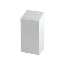 Afvalbak Vepa Bins met pushdeksel 50 liter metaal wit Afvalbak Vepa Bins met pushdeksel 50 liter metaal wit