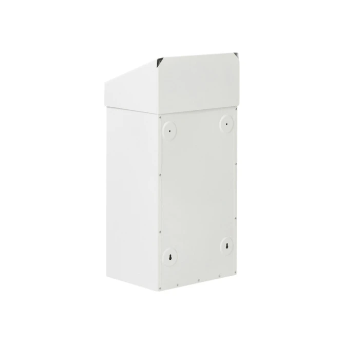 Afvalbak Vepa Bins met pushdeksel 50 liter metaal wit