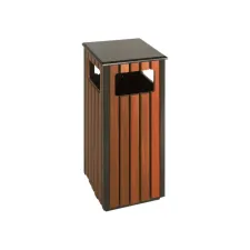 Afvalbak Vepa Bins voor buiten 36 liter zwart/houtlook Afvalbak Vepa Bins voor buiten 36 liter zwart/houtlook