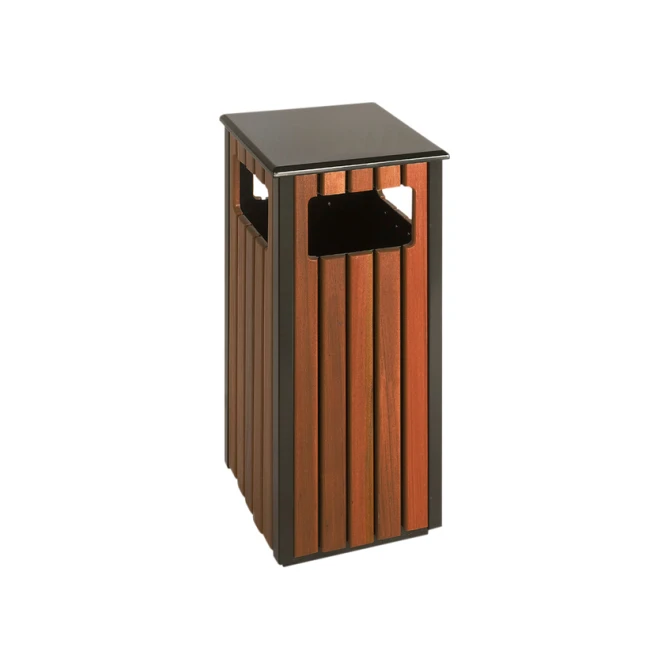 Afvalbak Vepa Bins voor buiten 36 liter zwart/houtlook