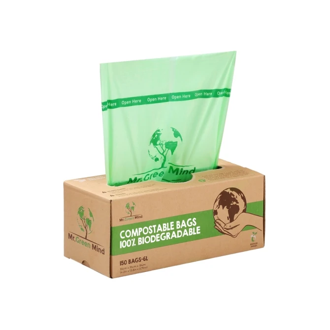 Afvalzak bio Mr.Green Mind 36x35cm 6 liter dispenser 150 stuks