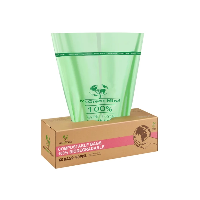 Afvalzak bio Mr.Green Mind 55x76cm 40-45 liter dispenser 60 stuks
