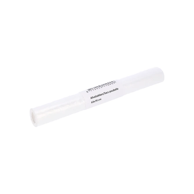 Afvalzak Cleaninq 63x70cm HDPE T15 50L transparant rol à 25 stuks