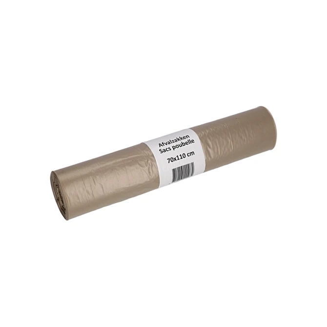 Afvalzak Cleaninq 70x110cm LDPE recycled T50 120L transparant