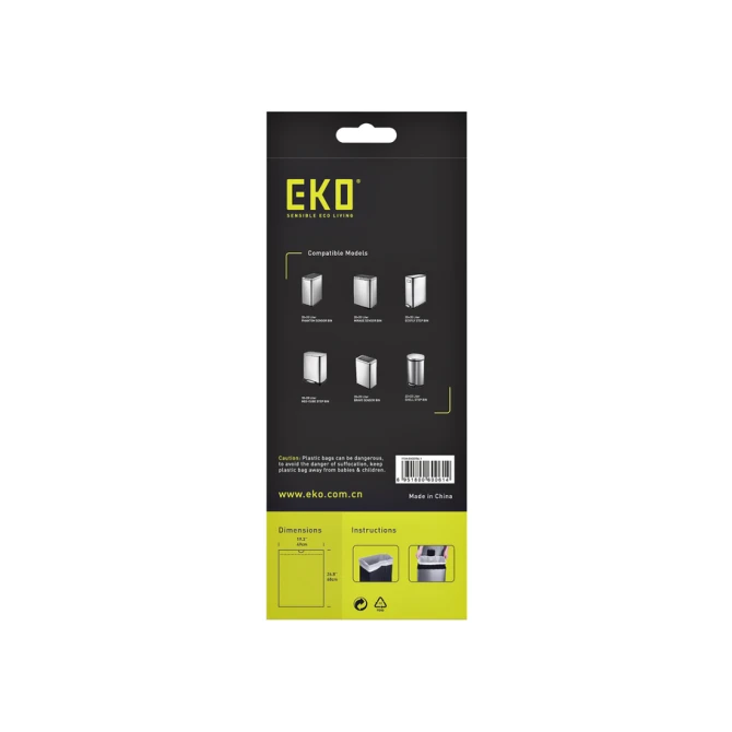 Afvalzak EKO MDPE type F1 met trekband 49x68cm 18-28L wit rol à 20 stuks