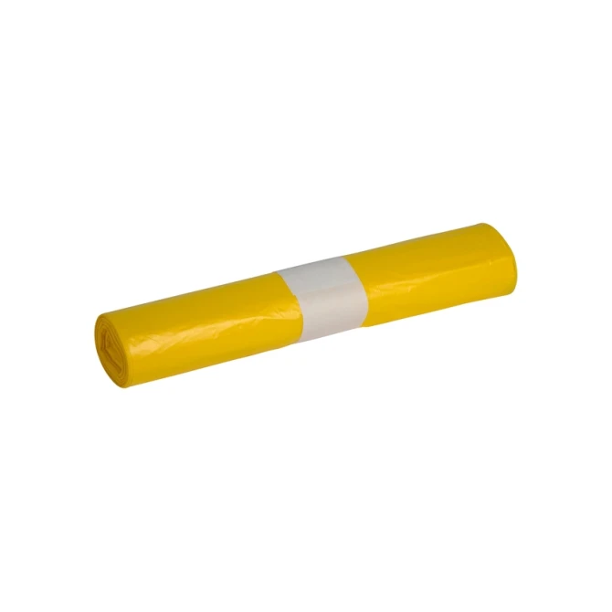 Afvalzak Propsac HDPE T23 58x100cm 70L geel rol à 25 stuks