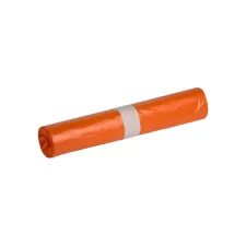 Afvalzak Propsac HDPE T25 70x110cm 120L oranje rol à 20 stuks Afvalzak Propsac HDPE T25 70x110cm 120L oranje rol à 20 stuks