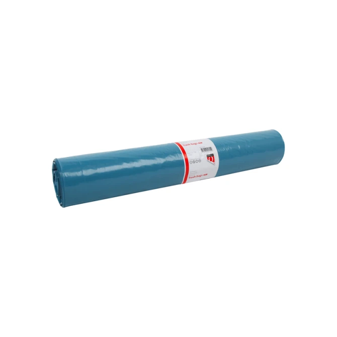 Afvalzak Quantore LDPE T50 160L blauw extra stevig 90x110cm rol à 20st