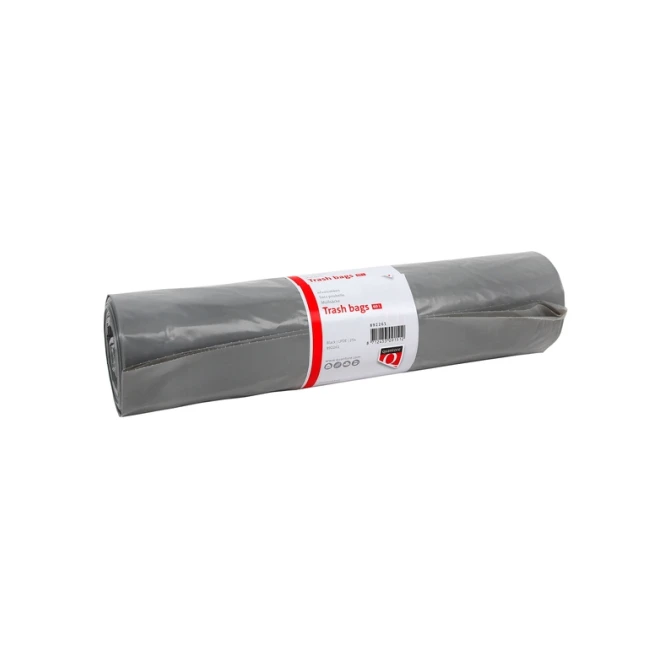 Afvalzak Quantore LDPE T50 60L grijs extra stevig 60x90cm rol à 25st