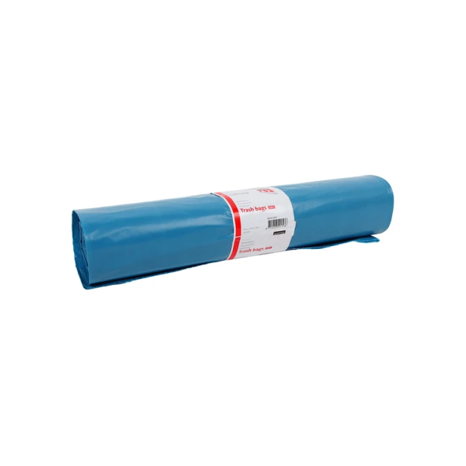 Afvalzak Quantore LDPE T60 120L blauw extra stevig 70x110cm rol à 20st