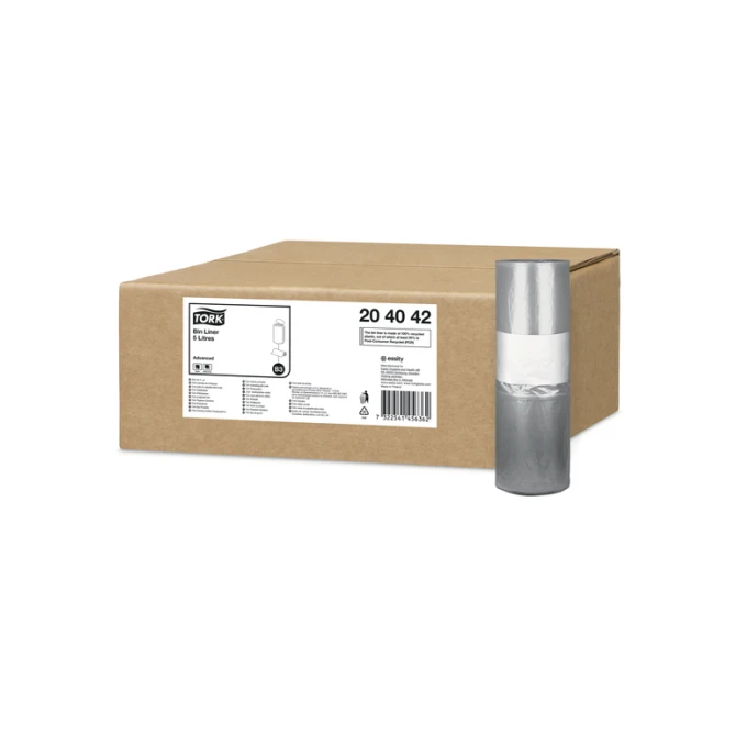 Afvalzak Tork B3 Advanced 33x40cm 5L transparant 204042