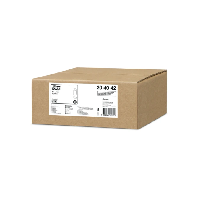 Afvalzak Tork B3 Advanced 33x40cm 5L transparant 204042