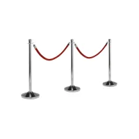Afzetkoord Securit 150cm zwart met goudkleurige knop