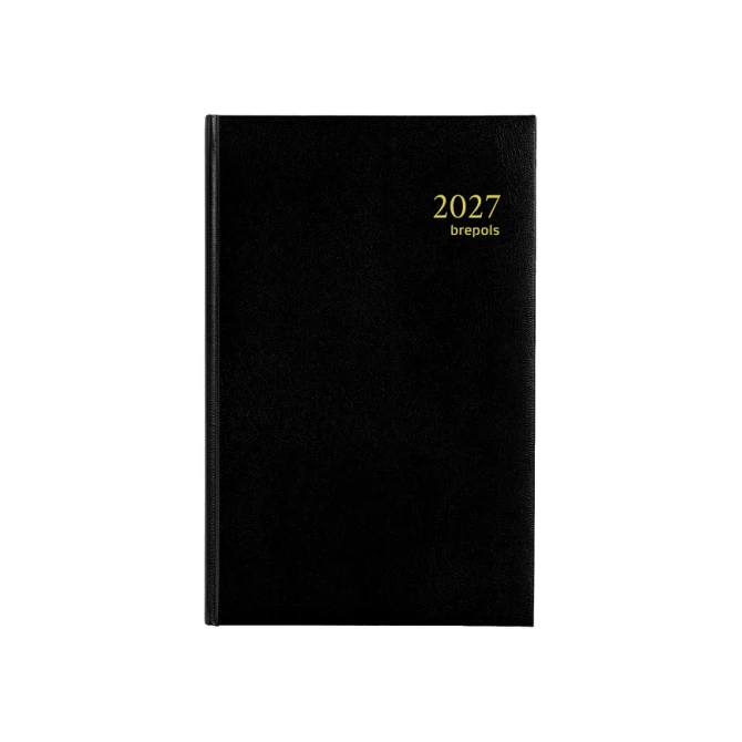 Agenda 2027 Brepols Saturnus Luxe 1dag/1pagina zwart
