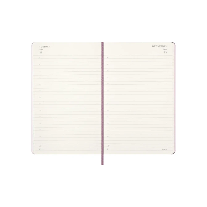 Agenda 2027 Moleskine 12M Planner Daily 1dag/1pagina large hc majestic pink