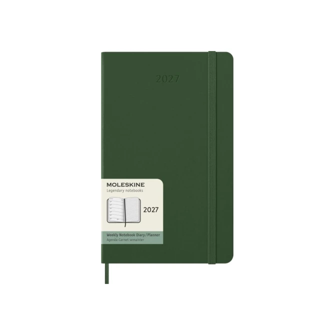 Agenda 2027 Moleskine 12M Planner Weekly 7dagen/1pagina large hc myrtle green