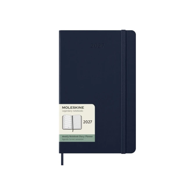 Agenda 2027 Moleskine 12M Planner Weekly 7dagen/1pagina large hc sapphire blue