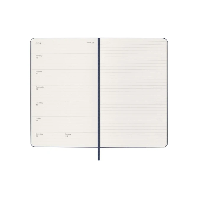 Agenda 2027 Moleskine 12M Planner Weekly 7dagen/1pagina large hc sapphire blue