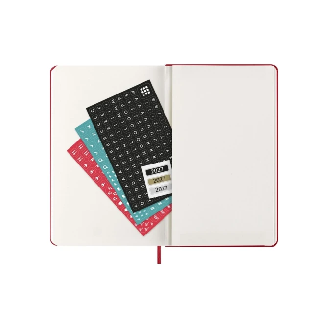 Agenda 2027 Moleskine 12M Planner Weekly 7dagen/1pagina large hc scarlet red