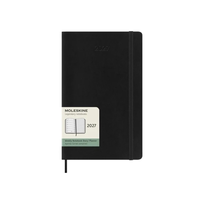 Agenda 2027 Moleskine 12M Planner Weekly 7dagen/1pagina large sc black