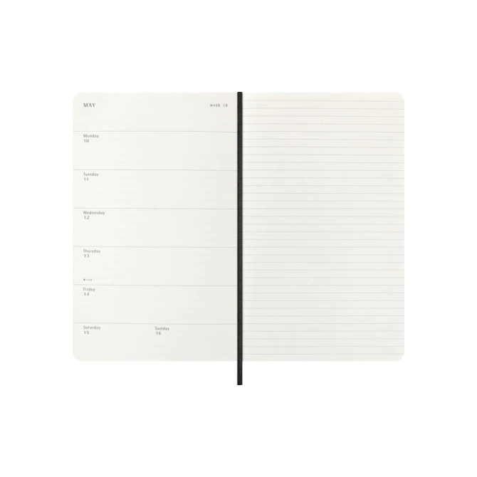 Agenda 2027 Moleskine 12M Planner Weekly 7dagen/1pagina large sc black