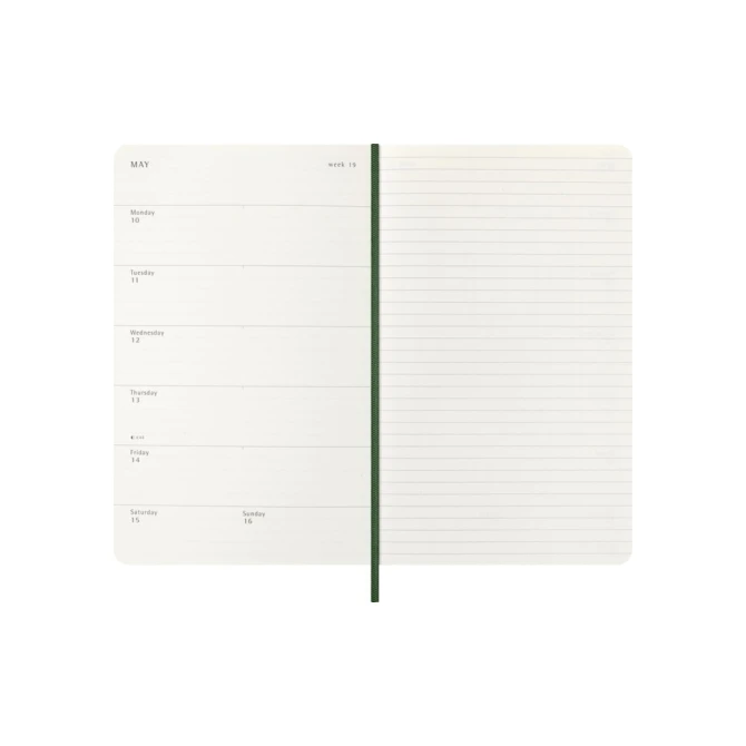 Agenda 2027 Moleskine 12M Planner Weekly 7dagen/1pagina large sc myrtle green