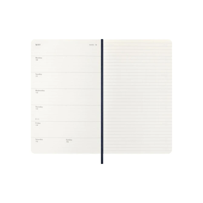 Agenda 2027 Moleskine 12M Planner Weekly 7dagen/1pagina large sc sapphire blue