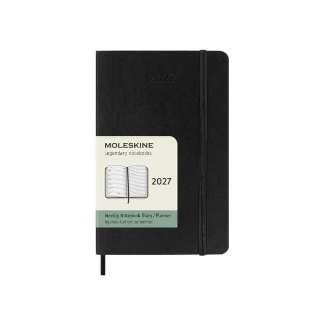 Agenda 2027 Moleskine 12M Planner Weekly 7dagen/1pagina pocket sc black
