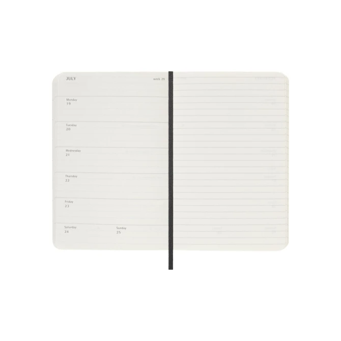 Agenda 2027 Moleskine 12M Planner Weekly 7dagen/1pagina pocket sc black
