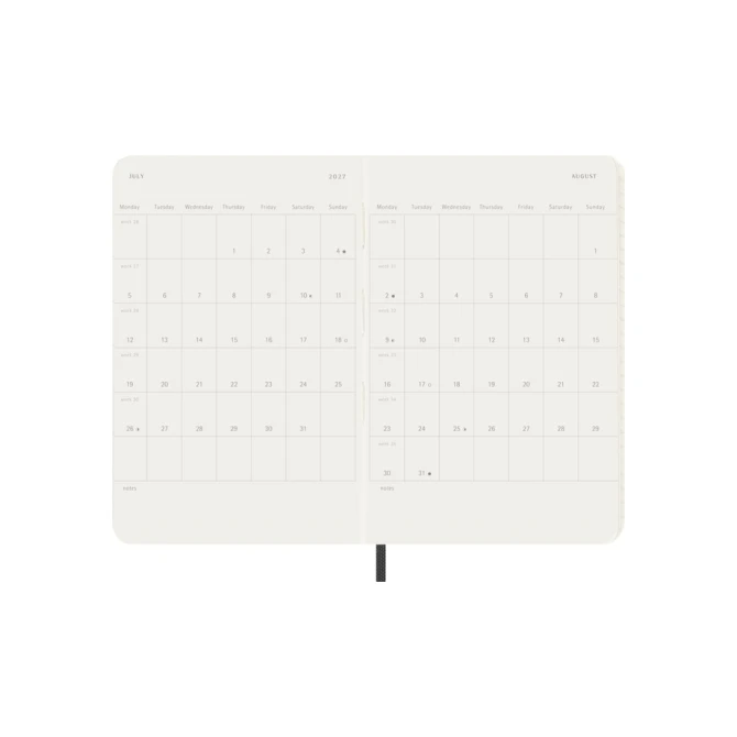 Agenda 2027 Moleskine 12M Planner Weekly 7dagen/1pagina pocket sc black