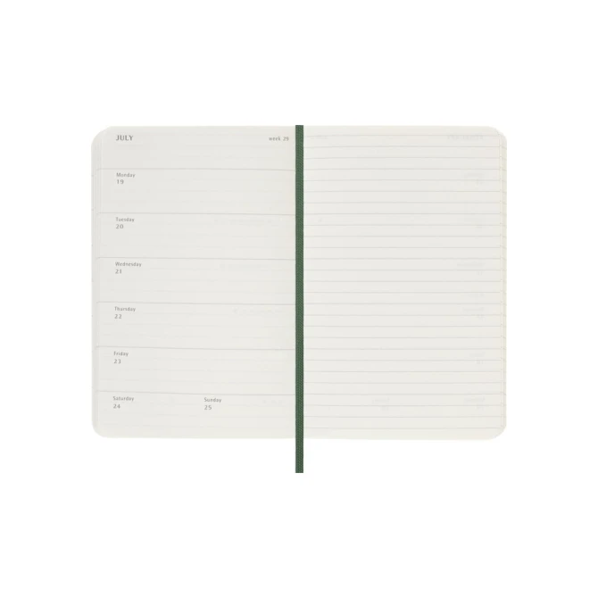 Agenda 2027 Moleskine 12M Planner Weekly 7dagen/1pagina pocket sc myrtle green
