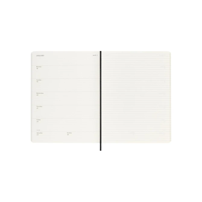Agenda 2027 Moleskine 12M Planner Weekly 7dagen/1pagina xl sc black